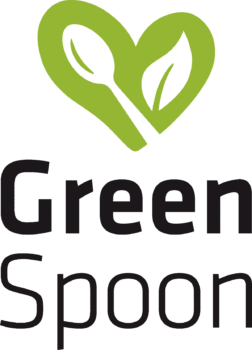 GreenSpoon Logo hoch grün sw